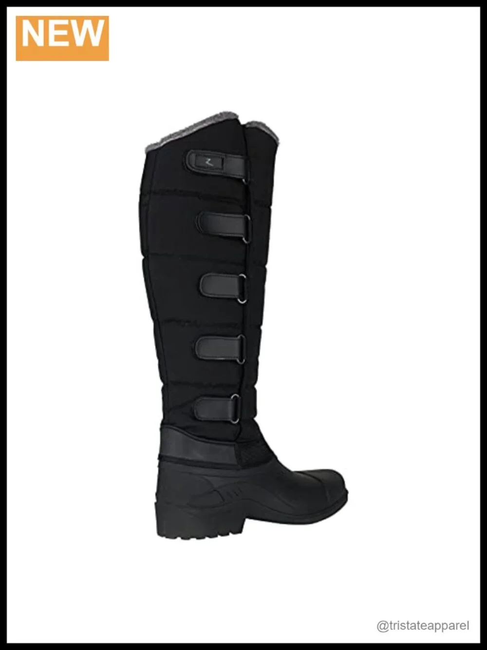 Insulated Mid-Calf Equestrian Boots for Women, Waterproof, Faux Fur Lining